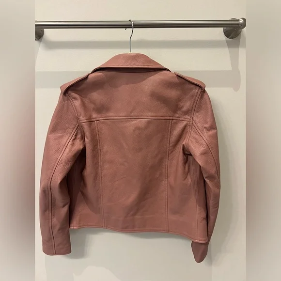 LTH JKT KAS Modern Biker Jacket Medium in Dusty Rose